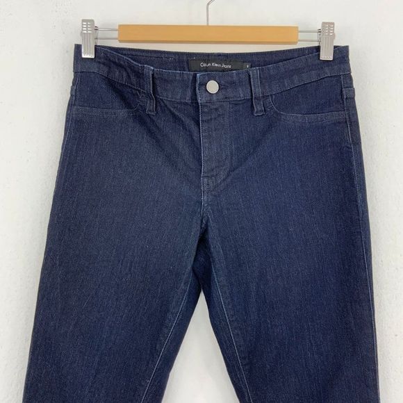 CALVIN KLEIN 5 Pocket Dark Wash Jeans - Picture 2 of 6
